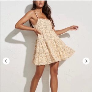 Faithfull the Brand Yellow Floral Mini Dress